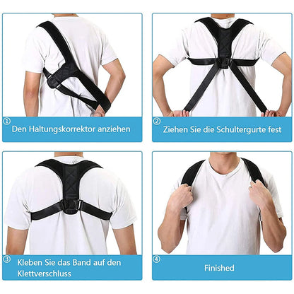 Posture Corrector For Women Men Adjustables Back Brace For Posture Support Breathable Effective Comfort Upper Back Straightener