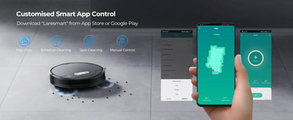 Laresar Robot Vacuums and Mop Combo 6000Pa Suction Auto Carpet Boost Self-Charging Super-Slim Robotic Vacuum Cleaner