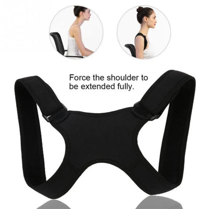 Black Adjustable Back Posture Corrector Fixed Strap Hunchback Correction Strap Male and Female Back Posture Correction Strap
