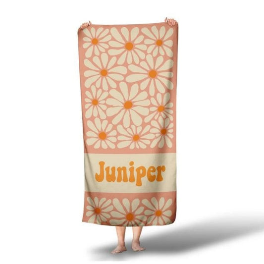 Custom Beach Towels Name Personalized Absorbent Bath Towels Anti-sand Summer Seaside Pool Towel Festival Gifts DAD MOM Family