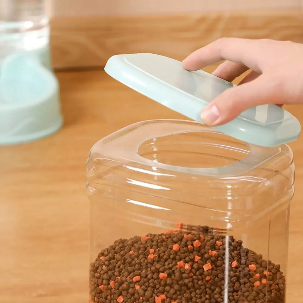 3.8L Automatic Pet Feeder Large Cat Dog Food Dispenser Water Fountain Drink Bowl