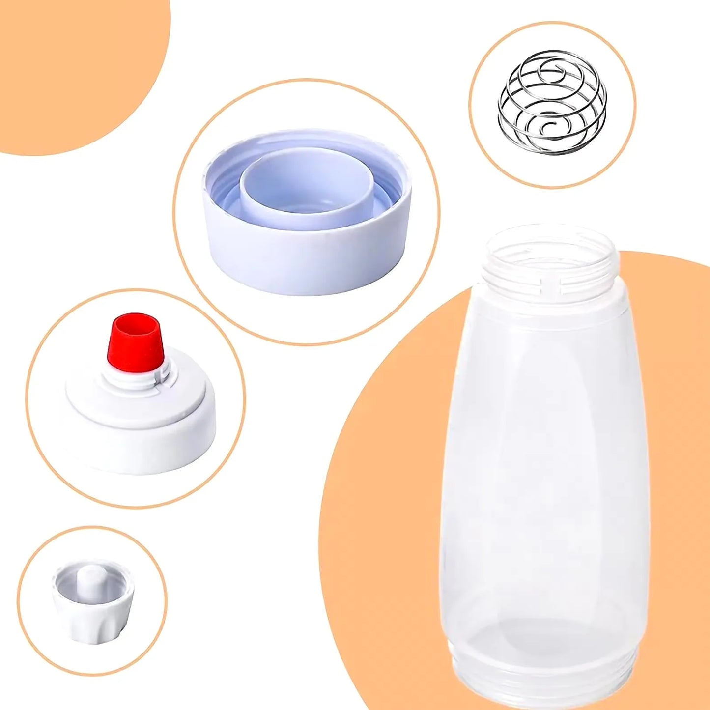 Pancake Batter Bottle Battler Mixer With Blender Ball Wire Whisk For Restaurant Baking Pancakes Cupcakes Muffins Crepes And More