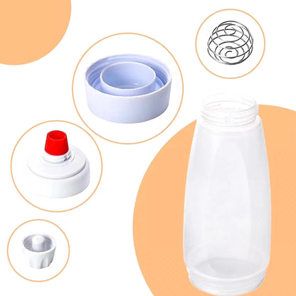 Pancake Batter Bottle Battler Mixer With Blender Ball Wire Whisk For Restaurant Baking Pancakes Cupcakes Muffins Crepes And More