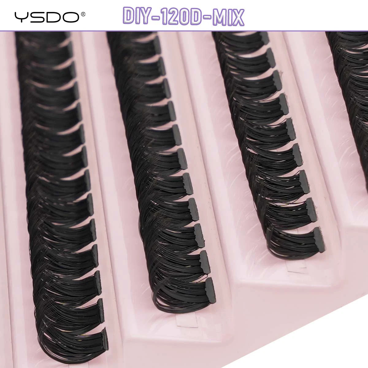 DIY Lash Extension Kit Lash Individual Lashes Clusters8-16mm With Waterproof Lash Bond And Seal Eyelash Tweezers Lash Kit