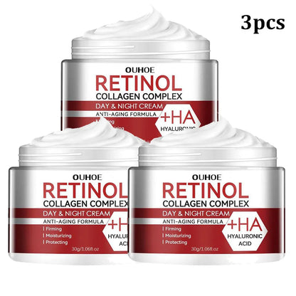1/2/3PCs Retinol Cream For Face & Under Eye, Retinol Collagen Facial Moisturizer Fight Aging Brightening Hydrating Night Cream