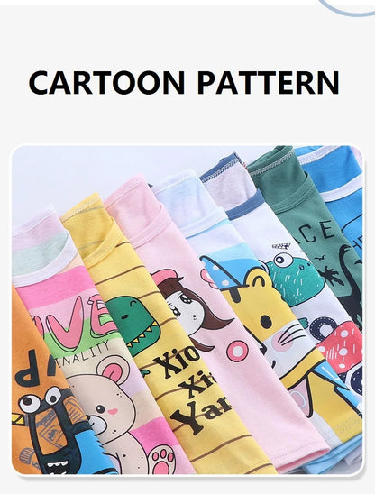Children's Clothing T-Shirt  Kids Clothes Boys Girls Summer Cartoon Tops Short Sleeve Clothes 100% Cotton Baby Clothing