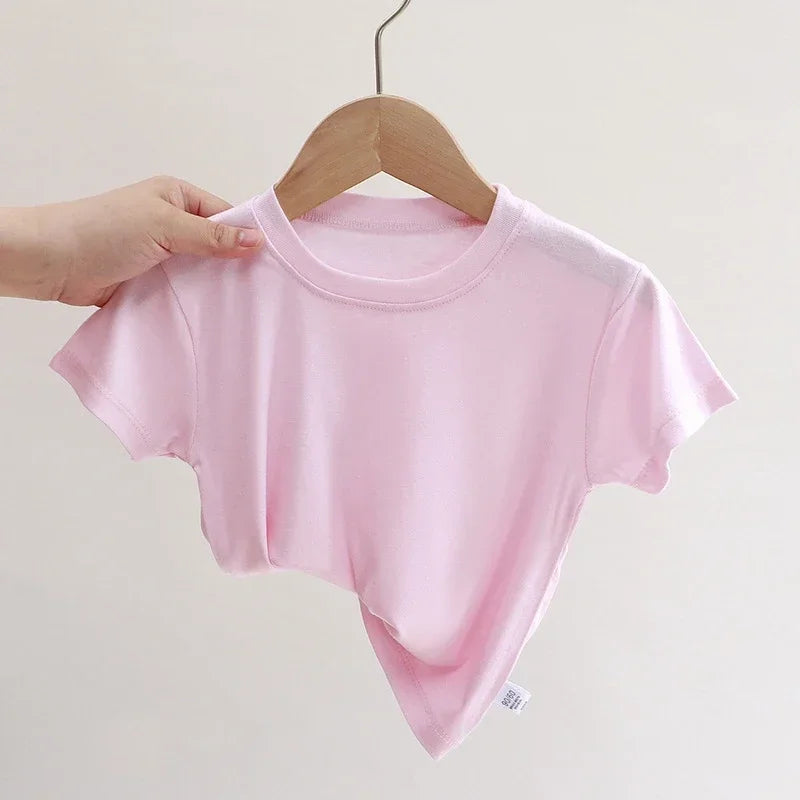Infant Clothing Summer Baby Boys Cotton Printing Short Sleeve Kids Girls Breathable Casual T-shirts Fashion Girl Tops 1-3Y