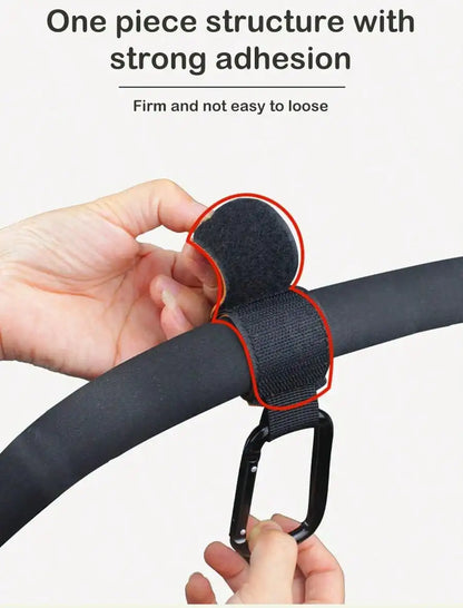 1/2pcs PU Leather Baby Bag Stroller Hook Pram Cart Organizer 360 Degree Rotatable Hook High-quality Crochet Stroller Accessories
