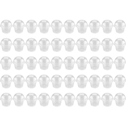 50Pcs Disposable Pudding Cups Plastic Dessert Cups Ice Cream Bowls Cake Containers Yogurt Jars Takeout Boxes Snack Cups Treat