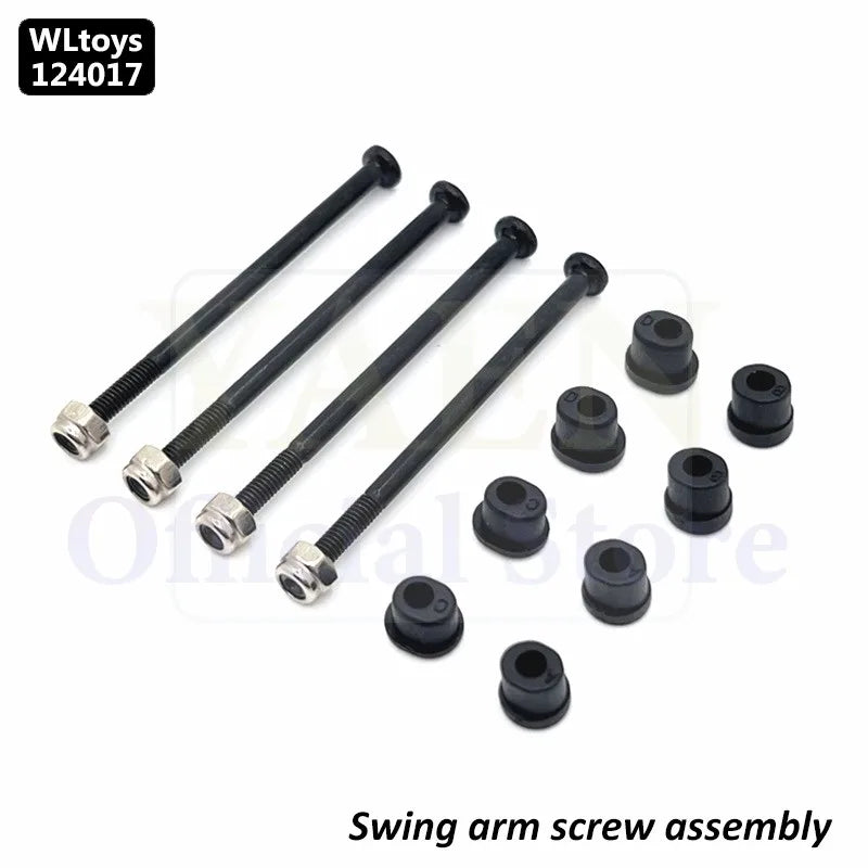 WLtoys 124017 1/12 RC Original Metal Spare Parts Swing Arm C Seat Bottom Motor Differential Gearbox Shock Absorbers Tire