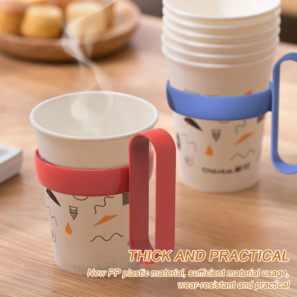 10pcs Simple Fashion Anti-Scald Cup Holder Easy Carrying Spill-Proof Cup Holder For Home/Office Kitchen Gadgets