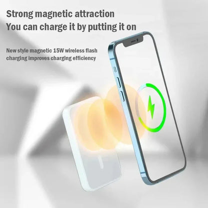 50000mAh Magnetic Wireless Power Bank External Portable Battery Pack for iPhone 12 13 14 15 Series Original 1:1