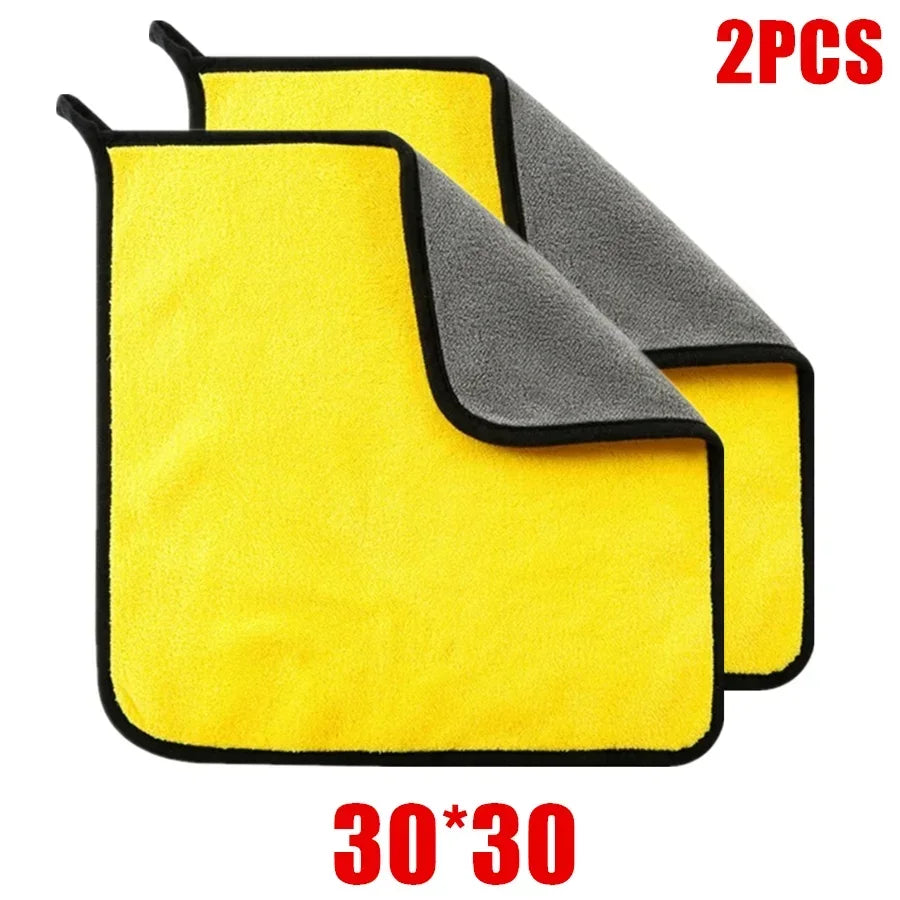 1/2/6 Pack Car Cleaning Cloth Professional Cleaning Car Wiping Microfiber Towel Car Wash Towel Accessories