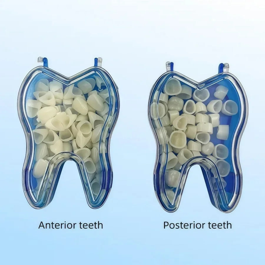 Tools 50 Pcs/Box Teeth Veneers Dentistry Tooth Whitening Dental Temporary Crown Kit Anterior Front Molar Posterior