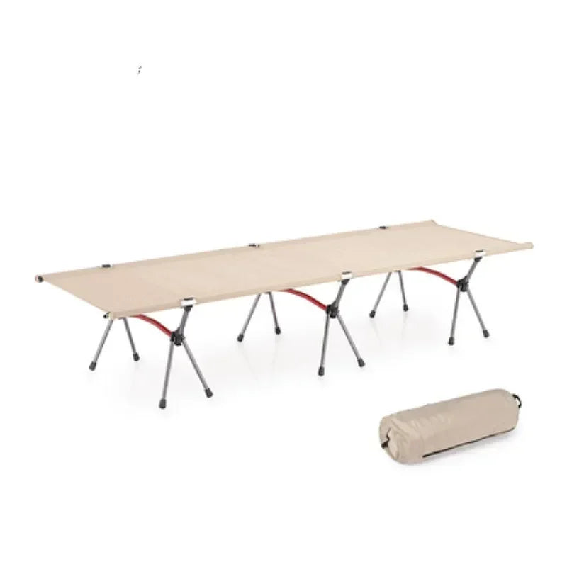 Camping Cot Outdoor Exquisite Camping Folding Bed Lightweight and Portable Safe and Stable High and Low Dual-use Folding Bed