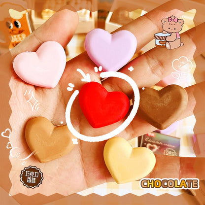 Kawaii stationery items School teacher gift Office Supplies classroom back to school chocolate Rubber Erasers cute things