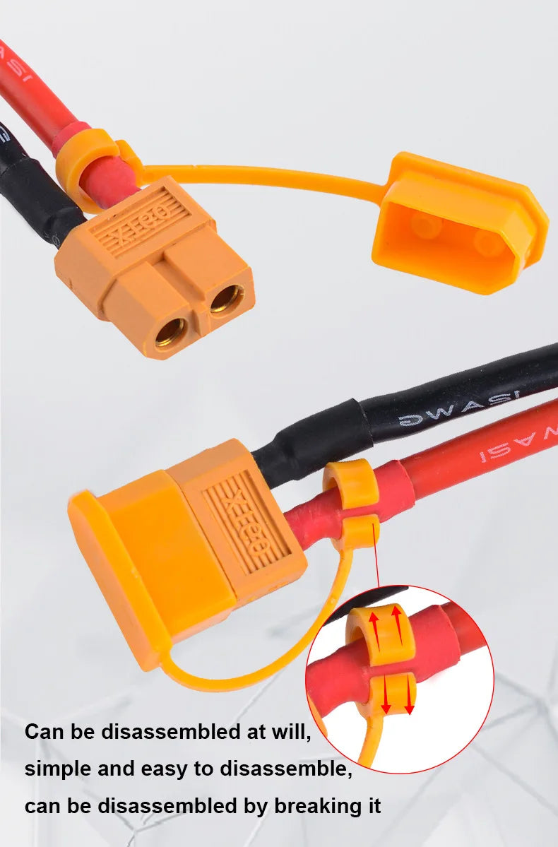 10 pcs XT60 Plug Rubber Terminal Insulated Protective Cover Caps Case Suitable for Rc Lipo Battery