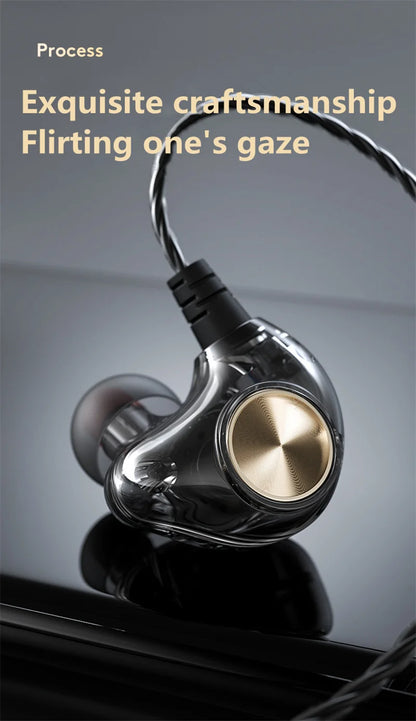 Android Mobile Phone DrivebyWire Headset Metal Heavy Bass Computer PC Headset InEar Sports Headset
