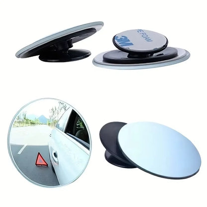 1Pair Car Blind Spot Mirror 360 Degree Adjustable Car Rearview Convex Mirror For Car Reverse Wide Angle Parking Rimless Mirrors