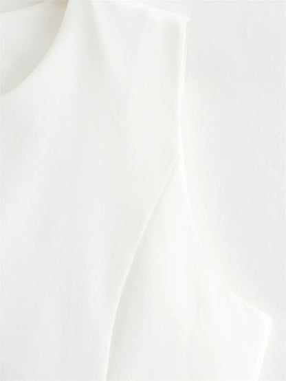 2025 Office Blazer Vest | 2-Color Stretch Waistcoat for Summer Women Workwear | Breathable Linen with Hidden Pockets