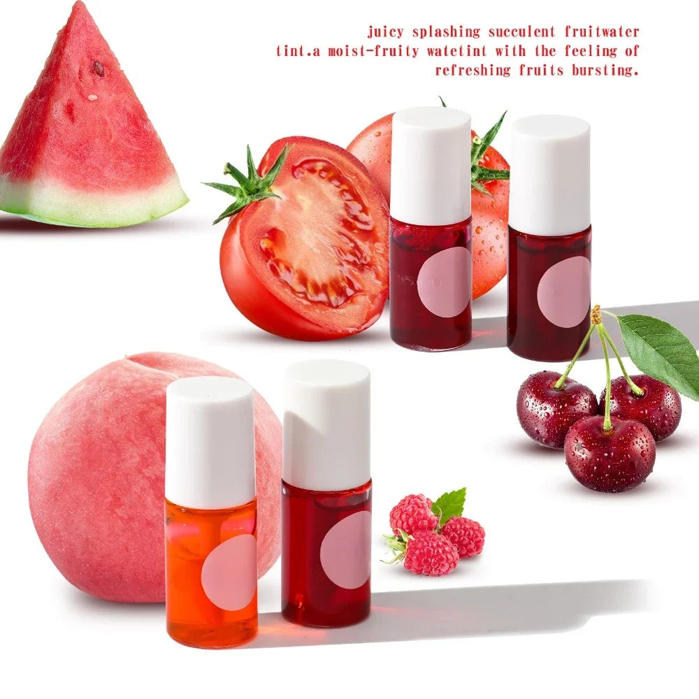 Lip Gloss, Long-Lasting Water Tint, Cup-Resistant Lip Stain, Hydrating Lip Makeup, Fruit Platter Series