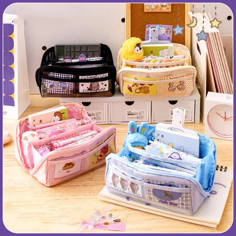 Large capacity pencil case trousse school supplies pencil cases Multilayer piornik stationery estuches escolares pencil pouch