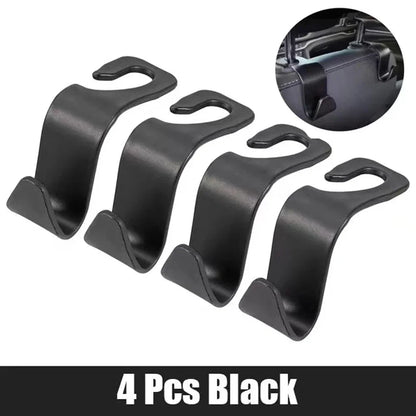 4Pcs Universal Auto Seat Headrest Hook Storage Hanger Car Vehicle Hooks Back Seat Organizer Holder Clip Car Interior Accessories