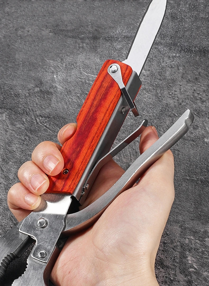 Camping Gear Multitool,Survival Gear for Outdoor Hunting Hiking, Emergency Escape Tool with Axe,Hammer,Plier,Knife,Bottle Opener