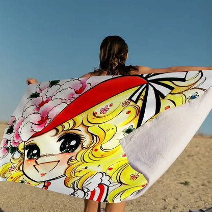 Candy Candy Beach Towel Colorful Bath Towels For Girl Microfiber Quick Dry Custom Sand Free Beach Yoga Spa Gym Pool