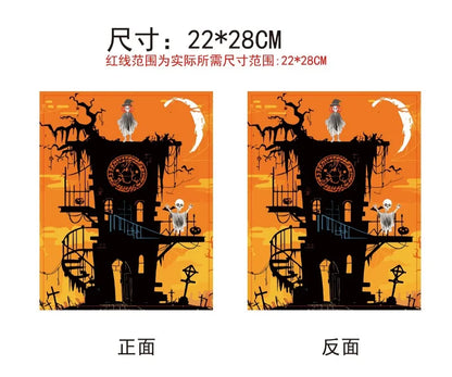 1pc Black Cat Book Sleeve Halloween Pumpkin Book Protector Book Covers for Paperbacks Washable Fabric Cloth Book Cover