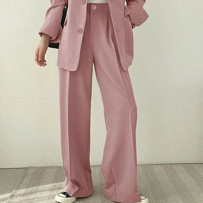 Suit Jacket Casual Office Lady Elegant Solid Single-breasted Women Blazer