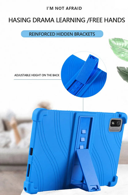 For CHUWI Hi10 XPro 2023 10.1" Tablet Shockproof Cover Tablet Kids Soft Android 13 Tablet Silicon Stand Protective Shell