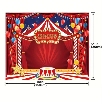 Circus Carnival party background Fabric Carnival theme party decoration background Circus birthday party background