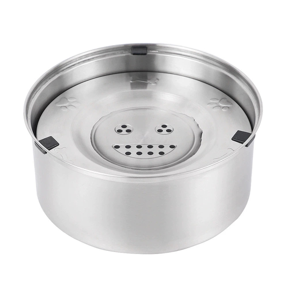 Dog Water Bowl Non-Spill Stainless Steel Pet Bowl for Dogs Slow Drinking Splash Proof Water Dispenser Floating Bowl for Vehicle