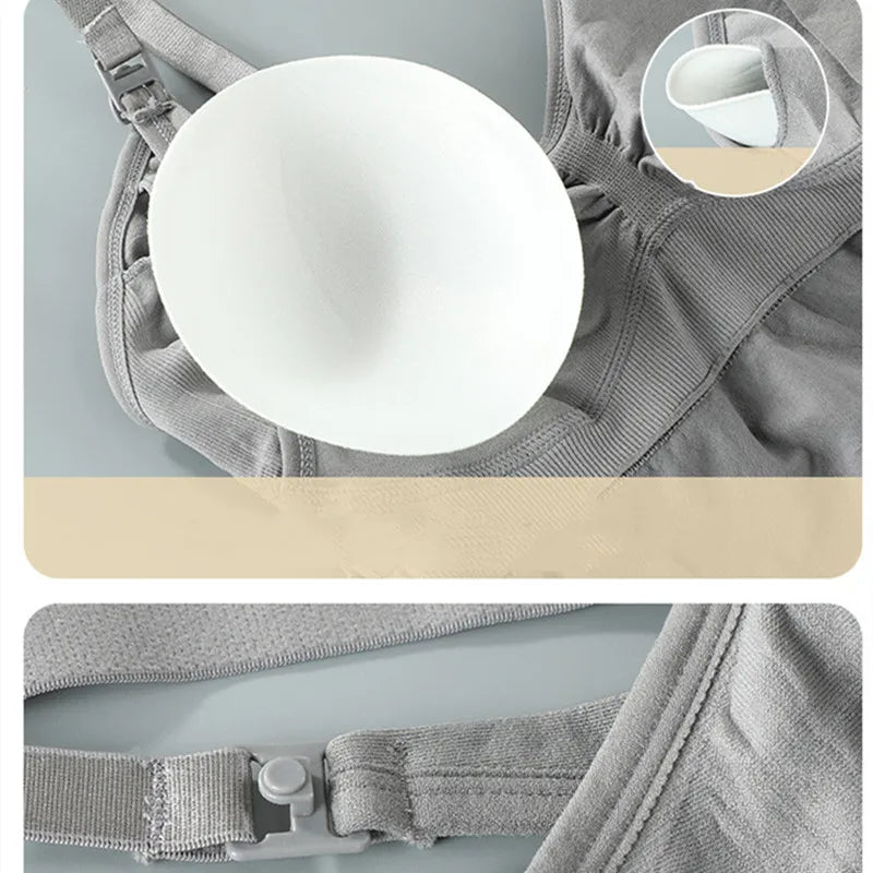 Maternity Nursing Tank Top For Pregnant Women Breathable Front Opening Buckle Breastfeeding Top Suspender Nursing Tops