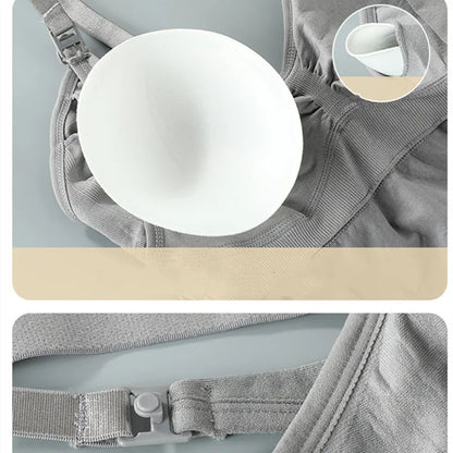 Maternity Nursing Tank Top For Pregnant Women Breathable Front Opening Buckle Breastfeeding Top Suspender Nursing Tops