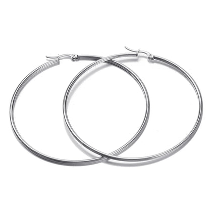 10pcs Open Earrings Circle Stainless Steel Earring Hooks 20-40mm Loop Base Ear Ring