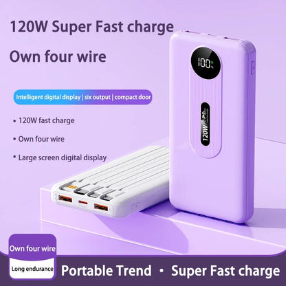 200000mAh 120W Mobile Power Bank Ultra Fast Charging Digital Display Battery Large Capacity Suitable For iPhone Huawei Xiaomi