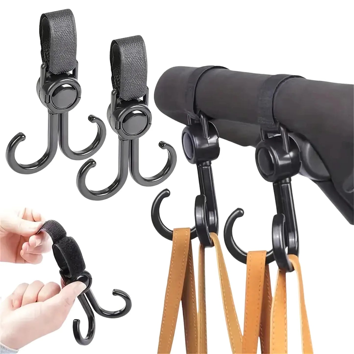 Baby Stroller Organizer Hooks Easy to Carry Strong and Durable Hook Clip Suitable for Purse Mommy Bags