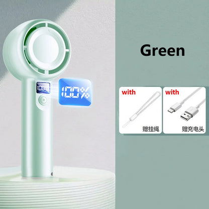 Portable Handheld Fan Small Cooling Fan USB Rechargeable Mute Cooler Handheld Fan Outdoors Mini Turbofan