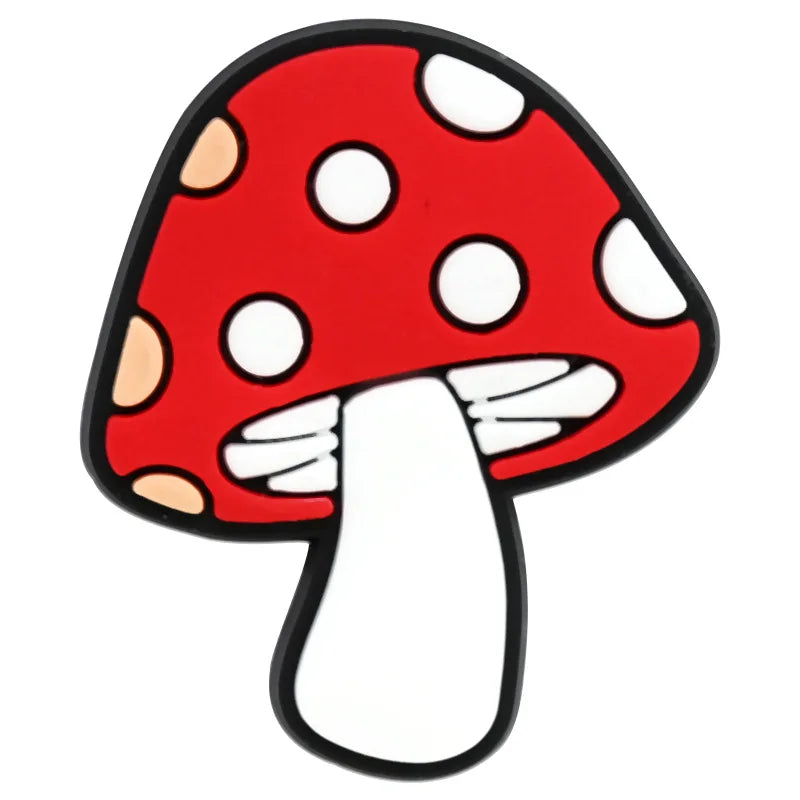 Cute Mushroom Shoe Charms Decoration for Crocs Pin Accessories Bracelet Wristband Party Party Gifts