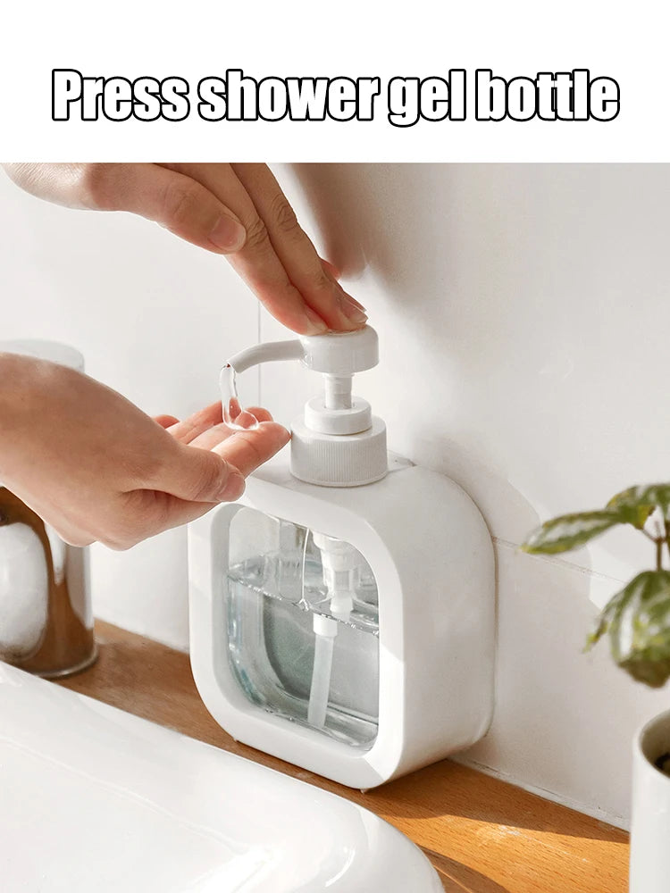 1/2 PCS large-capacity soap dispenser bottle, transparent visible plastic press bottle, suitable for travel, kitchen, bathroom