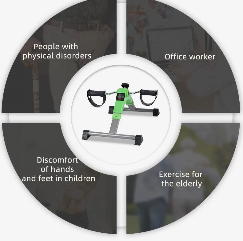 Pedals Exercise Bike Portable Mini Exercise Bike Bodybuilding Machine Elderly Rehabilitation Leg Arm Trainer Bicycle