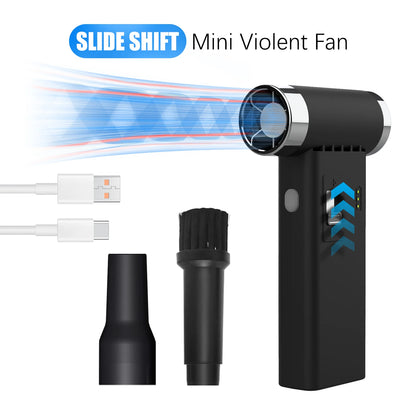 Mini Cordless Hair Dryer Multifunctional Electric Air Duster Hair Dryer Travel Portable USB Rechargeable Negative Ion Hair Dryer