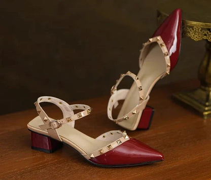 Chunky Women's Sandals Thick Heel Ladies Shoes Half Block Closed 2024 Trend Shoe High Quality Asian Size Summer Sale Designer