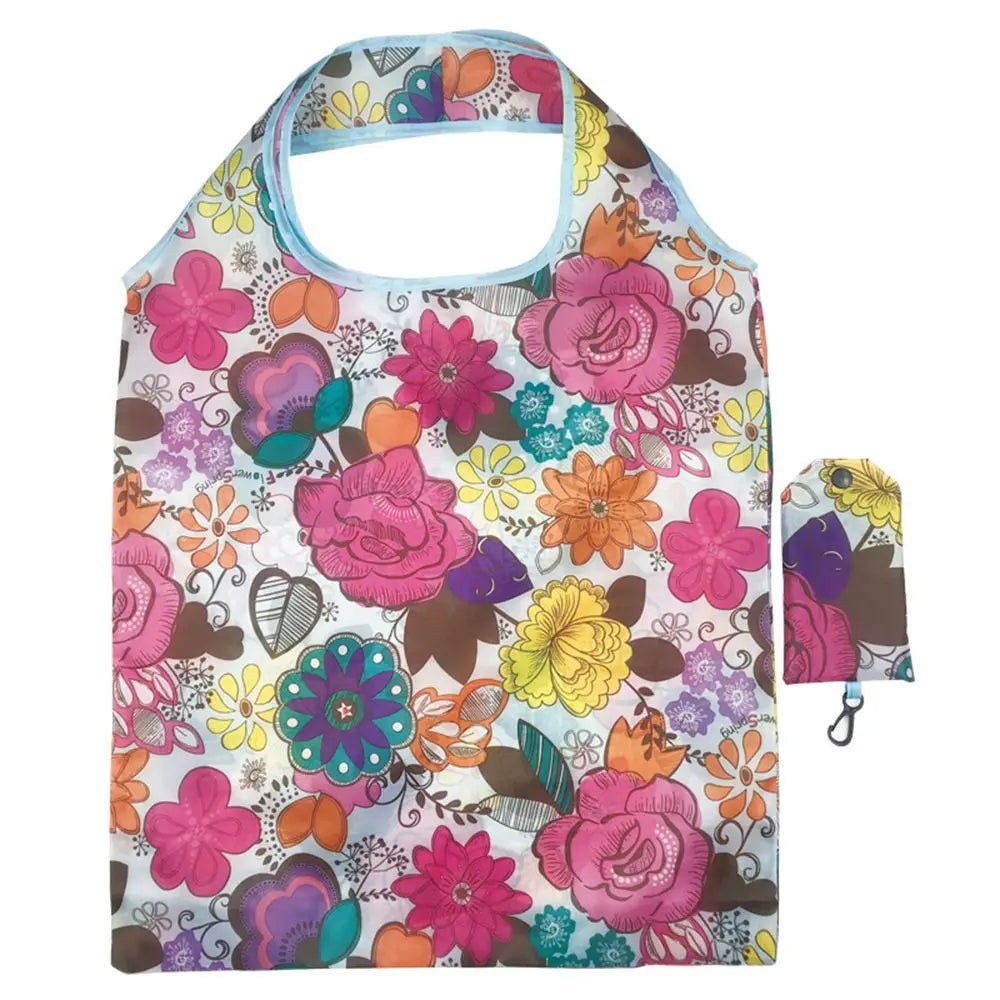 Foldable Shopping Bags for Groceries Recyclable Grocery Tote Pouch Eco-Friendly Heavy Duty Washable Shopping Bag