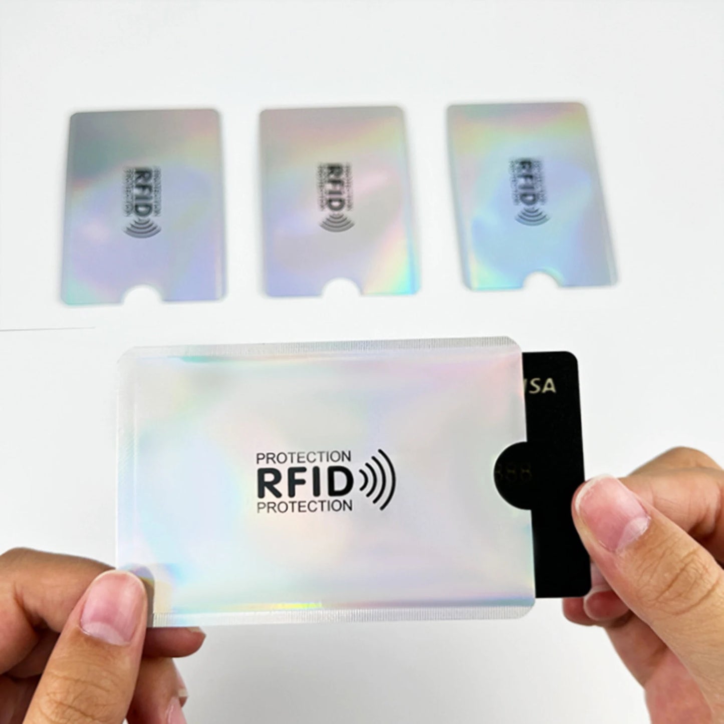 Portable RFID Blocking Sleeves Multi-color Credit Card Protector Protect Your Cards From Electronic Theft