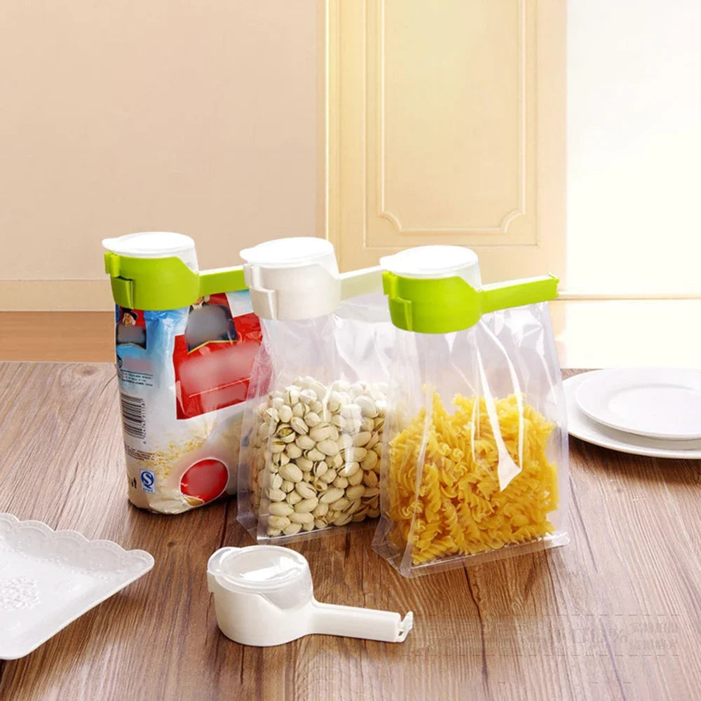 Food Storage Seal With Dumping Port, Food, Chip Bag Clip, Plastic Cover Food Clip,  For Sorting And Storing Food In The Kitchen