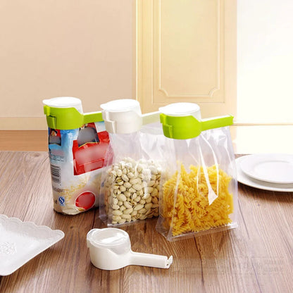 Food Storage Seal With Dumping Port, Food, Chip Bag Clip, Plastic Cover Food Clip,  For Sorting And Storing Food In The Kitchen