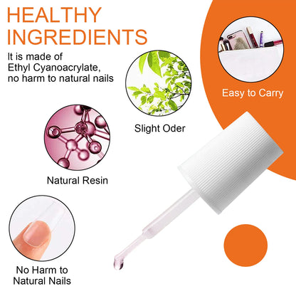 5pcs/2pcs 7g Super Strong Nail Glue For False Nail Tips, Acrylic Nails,Press OnNails,Fake Nails Art Decoration Lasting Adhesion